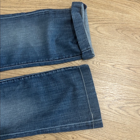 MOTHER The Outsider Hooked Dark Blue Cropped Jeans Size 32 - Picture 6 of 6